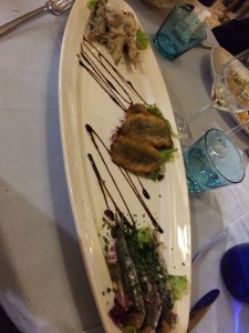 tris di sardine al ristorante Il Doge