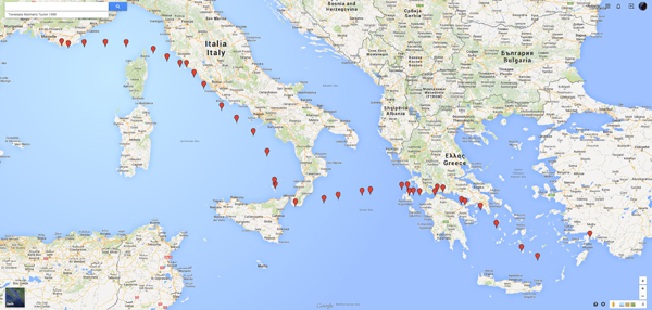 Mappa traversata Marmaris Toulon