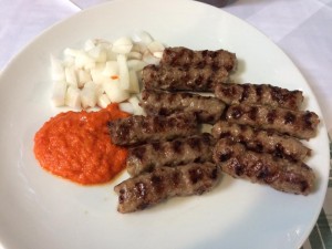 cevapcici nel ristorantino a Izola